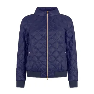 Herno Down Jackets, female, Blue, Size: S Quilted Down Jacket