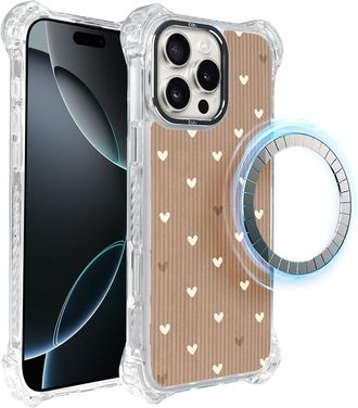 OEM Funda Ibizu Dropguard Ultra Para Iphone 16 Pro Max Con Magsafe, Boho, Corazones En Polvo