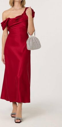 Astr Alyssia Satin Dress In Red
