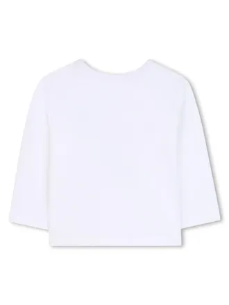Karl Lagerfeld Logo-Printed Cotton T-Shirt - White