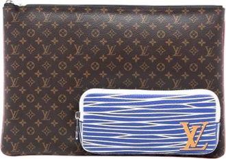 Louis Vuitton Pre-owned Clutches, female, Brown, Size: ONE SIZE Pre-owned A4 Multipocket Pochette