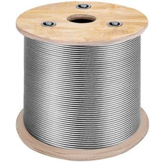 OEM 316 Edelstahl Kabel Drahtseil 7x7 150 M, Stahlseil Seil Draht Stahl Abmessung 30 X 30 X 25 Cm, Edelstahl-drahtseil-kabel Rostfrei Bruchfestigkeit 650 