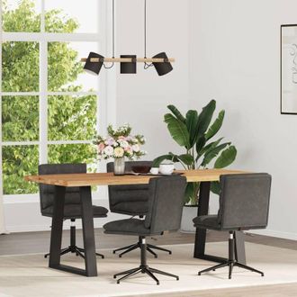 vidaXL Vidaxl - Sillas De Comedor 4 Unidades Cuero Sint&eacute;tico Negro