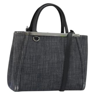Fendi Pre-owned Vintage Canvas Hand Bag - Dames - Vintage Handtas - Zwart - ONE Size - Leer - Vintage