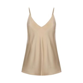 Max Mara Sleeveless Tops, female, Brown, Size: 2XS Pianoforte Top