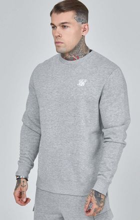 Siksilk Sweatshirt SIKSILK Siksilk Sweatshirts Essentials Sweater, Herren, Gr. XXL, grau, Obermaterial: 80% Baumwolle CO. 20% Polyester PES., Sweatshirts Swea