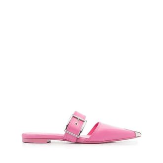 Alexander McQueen Alexander McQueen, Mules, female, Pink, Size: 8 1/2 US Pink Metal-Toe Pointed Mules