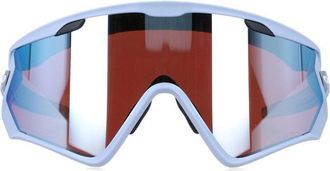 Oakley Wraparound Light Blue Sunglasses