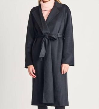 BLACK TAPE Longline Belted Coat In Black