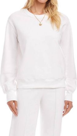 Karen Kane Long Sleeve Ribbed Top In Off White