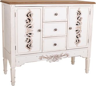 Wanderlust Deco Wanderlust Deco - Aparador De Madera Blanco 100x40x86 Cm