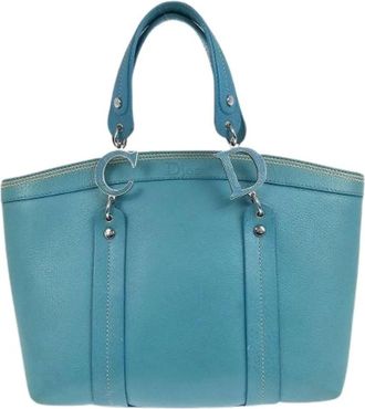 Dior Pre-owned Handbags, female, Blue, Size: ONE SIZE Pre-owned Vintage tote