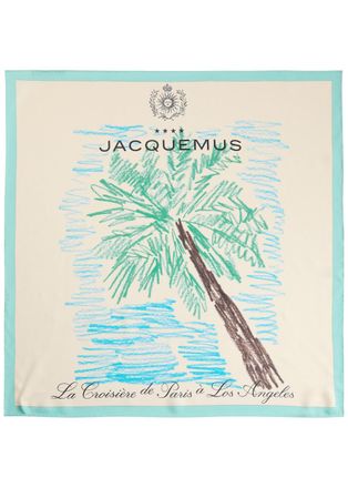 Jacquemus Le Bandana Palmier Silk Bandana - Multi Print - One Size