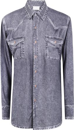 Pierre-Louis Mascia Overhemden, Dames, Grijs, L, Denim, Denim Shirts