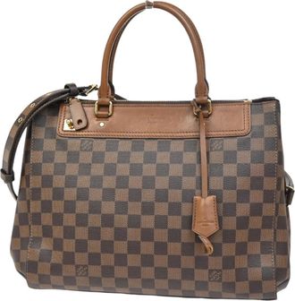Louis Vuitton Greenwich Bag Damier Brown Leather Handbag (Pre-Owned)