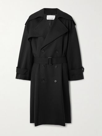 Frankie Shop Trench Doppiopetto Oversize Con Cintura Dursley - Nero