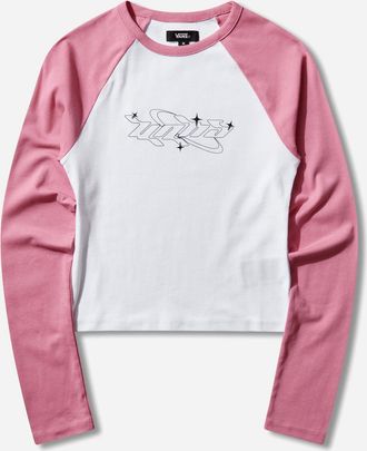 Vans Women s Y2K Star Raglan Longsleeve T-Shirt Pink Fizz
