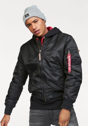 Alpha Industries Bomberjacke ALPHA INDUSTRIES MA-1 VF59 LONG, Herren, Gr. XL, schwarz, Web, Obermaterial: 100% Nylon. Futter: 100% Nylon. Wattierung: 100% Polyester, u