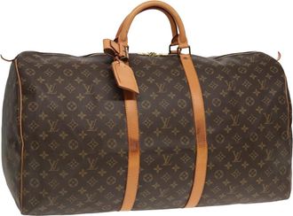 Louis Vuitton Keepall 60 Brown Canvas Travel Bag (Pre-Owned)
