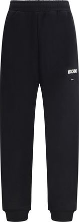 Moschino Mens Cotton Sweatpants Fantasia Black Trousers