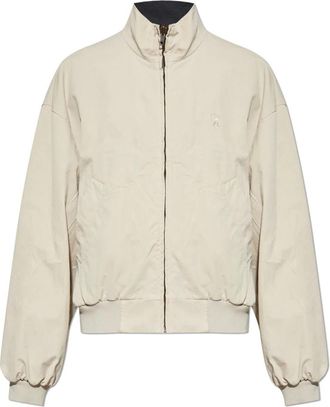 Balenciaga Omkeerbaar Jack met Opstaande Kraag - Heren - Bomber jackets - Beige - XL - Katoen - Jassen