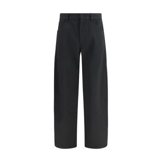 S&eacute;fr Black Polyester Casual Mens Pants