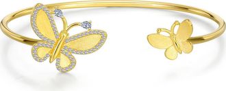 Lafonn Butterfly Simulated Diamond Cuff Bracelet in Gold/White at Nordstrom Rack, Size 7.25
