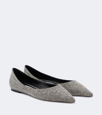 Jimmy Choo London Love herringbone ballet flats