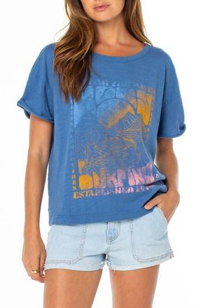 Roxy Ride the Wave Graphic T-Shirt in Blue Horizon at Nordstrom, Size X-Small