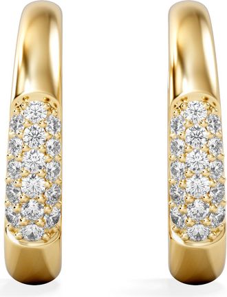 The Diamond Store Mini Pavé Huggies Lab Diamond Earrings 0.25ct in 18K Gold Vermeil