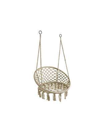 Aubry Gaspard Sill&oacute;n Colgante De Algod&oacute;n Trenzado
