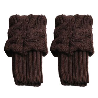 Generic Leg For Women For Winter 80s Ribbed Knit Leg Warmer Winter Warm Long Boot Socks Leg Warmer (Coffee, One Size)