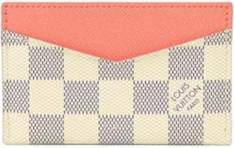 Louis Vuitton Pre-owned Wallets, female, Pink, Size: ONE SIZE Pre-owned Damier Azur Card Case