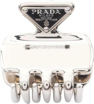 Prada Pre-owned Accessories, female, Gray, Size: ONE SIZE Pre-owned Vintage Hair Clip