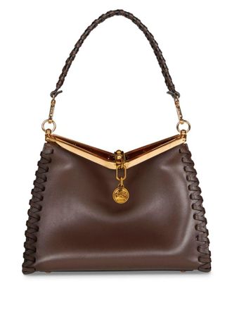 Etro medium Vela leather shoulder bag - women - Calf Leather - One Size - Brown