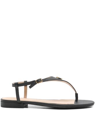 Lauren Ralph Lauren thong-strap logo-detail sandals - Black