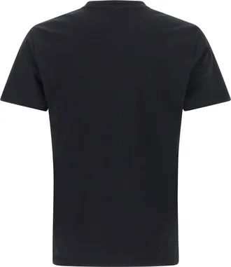 Versace Logo-Embroidered Cotton T-Shirt - Black