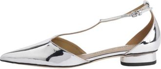 Studio Amelia Zilveren Ballerina Flats - Dames - Ballerinas - Grijs - 36 EU - Schoenen