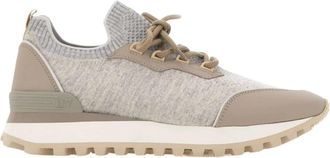 Eleventy Wolmix Gebreide Sneakers - Heren - Sneakers - Grijs - 41 EU - Wol - Schoenen