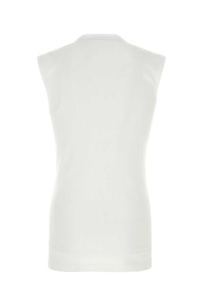 Dolce & Gabbana Mens White Cotton Tank Top Biancoottico Exterior: Maglie Sweater