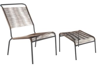 Schubiger M&ouml;bel Spaghetti-Lounger-Hochlehner + Hocker S&auml;ntis