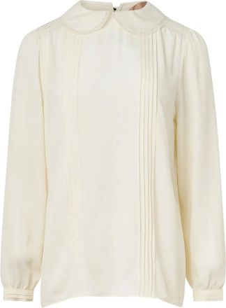 N°21 Top met Peter Pan-kraag - Beige