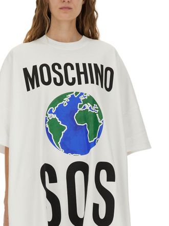 Moschino Cotton Interlock Dress - White