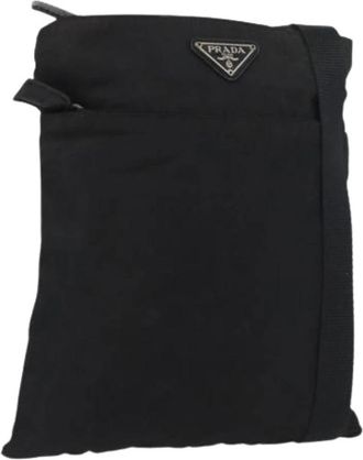 Prada Pre-owned Nylon Schoudertas - Dames - Vintage Schoudertas - Zwart - ONE Size - Nylon - Vintage