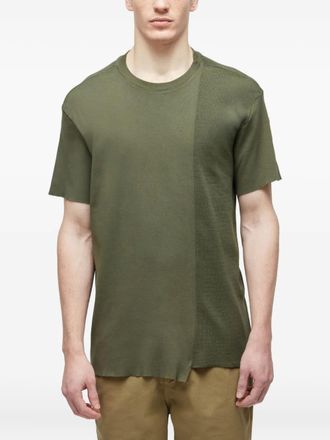 Osklen asymmetric-seam short-sleeve T-shirt - men - Cotton - G - Green