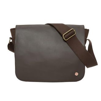 Manhattan Portage Waxed Nylon Sheridan Messenger Bag in Dark Brown at Nordstrom, Size Medium