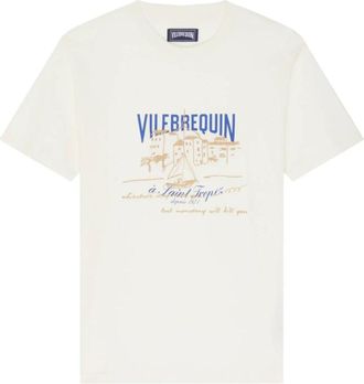 Vilebrequin Tops, Heren, Wit, 2Xl, Katoen, Bateau T-shirt