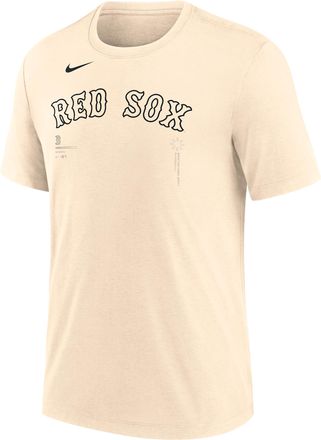 Nike Boston Red Sox Wordmark Nike Mens MLB T-Shirt in Brown | NJFD15ABQ-F4H