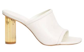 Jonathan Simkhai Womens Winston Open Toe Mule Heels In Ivory
