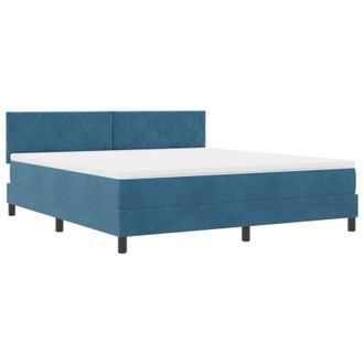 vidaXL Vidaxl - Cama Tipo Box Spring Azul Oscuro 180 X 200 Cm Terciopelo